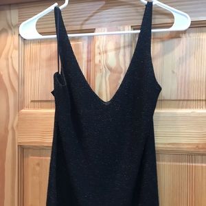 Black knit tank top